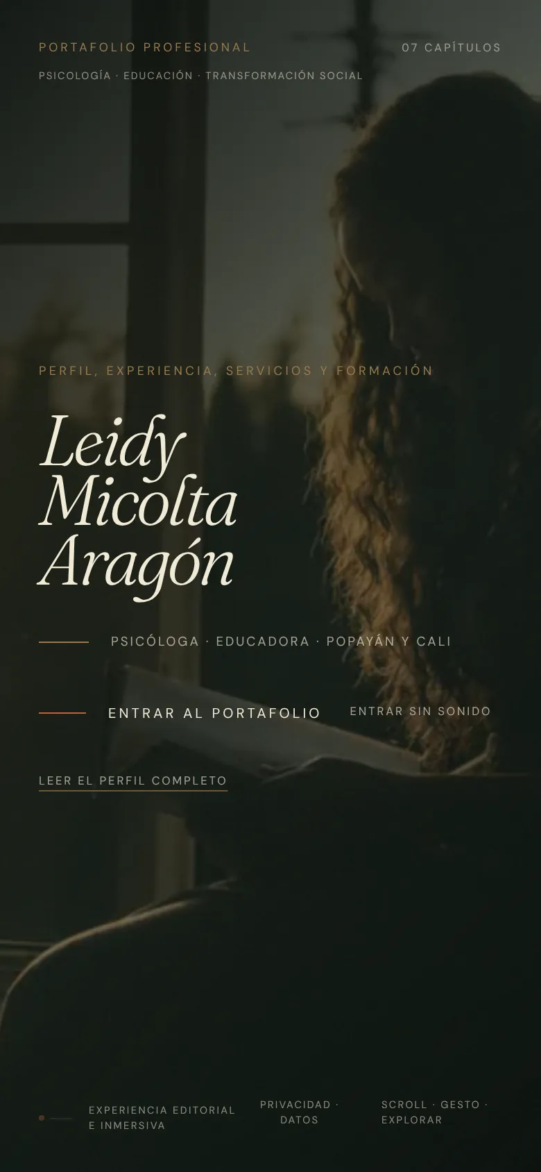 La portada en un teléfono